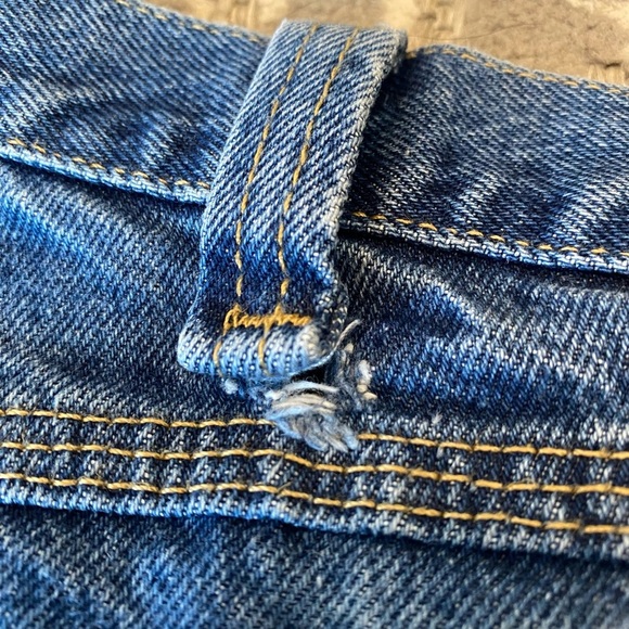 Wrangler Riggs Mens Carpenter Dark Wash Utility Jeans Size 56x30 Color Blue Flaw - Picture 8 of 8